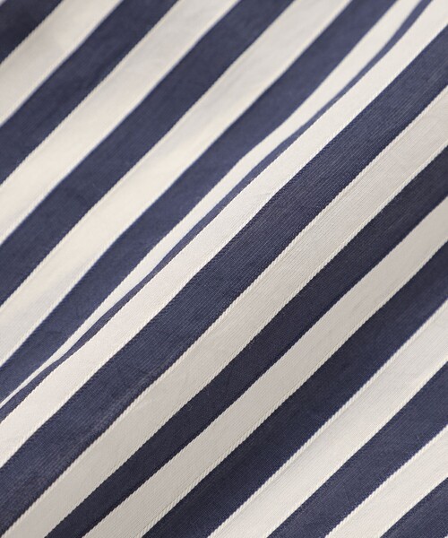 MACKINTOSH LONDON（マッキントッシュ ロンドン）の「ドビーストライプジャケット（ノーカラージャケット・レディース・ネイビー・38）」の2枚目の写真