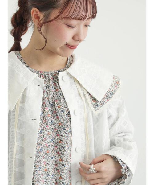 TSUHARU by Samansa Mos2（ツハルバイサマンサモスモス）の「シアー総刺繍コート（その他アウター・レディース・ブラック/オフホワイト・F）」の13枚目の写真