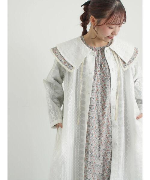 TSUHARU by Samansa Mos2（ツハルバイサマンサモスモス）の「シアー総刺繍コート（その他アウター・レディース・ブラック/オフホワイト・F）」の15枚目の写真