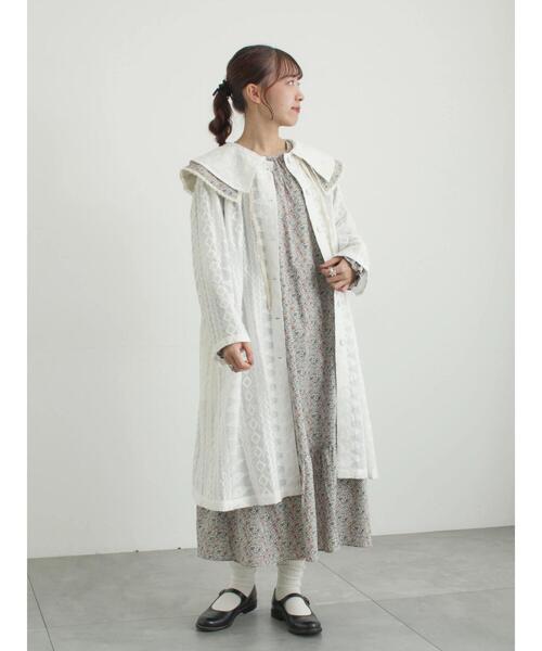 TSUHARU by Samansa Mos2（ツハルバイサマンサモスモス）の「シアー総刺繍コート（その他アウター・レディース・ブラック/オフホワイト・F）」の17枚目の写真