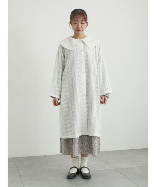 TSUHARU by Samansa Mos2（ツハルバイサマンサモスモス）の「シアー総刺繍コート（その他アウター・レディース・ブラック/オフホワイト・F）」の22枚目の写真
