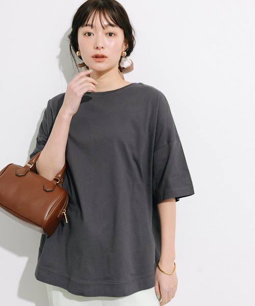 coca(coca)(コカ)の「レギュラーウェイトラウンドT(Tシャツ/カットソー・レディース・チャコール/ホワイト・M/L/S)」の10枚目の写真