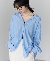 pocket | フード付きオーバーサイズシャツ(シャツ/ブラウス)