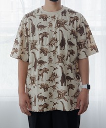 MAKE YOUR DAY（メイクユアデイ）の「リアルダイナソー総柄半袖Tシャツ■パパサイズ（Tシャツ/カットソー）」