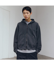 MINDBRIDGE（マインドブリッジ）の「ピグメントクロップフードジップアップジャンパー（パーカー）」