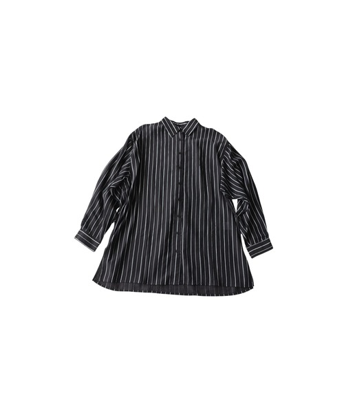 antiqua(アンティカ)の「ストライプ シアーシャツ(シャツ/ブラウス・レディース・ピンク/ホワイト/ブルー/ブラック・ONE SIZE)」の17枚目の写真