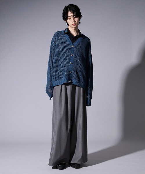 Ellno Loset（エルノロゼット）の「メタルボタンラメメッシュカーディガン（カーディガン/ボレロ・メンズ・ブラック/ブルー・SMALL/MEDIUM/LARGE）」の7枚目の写真