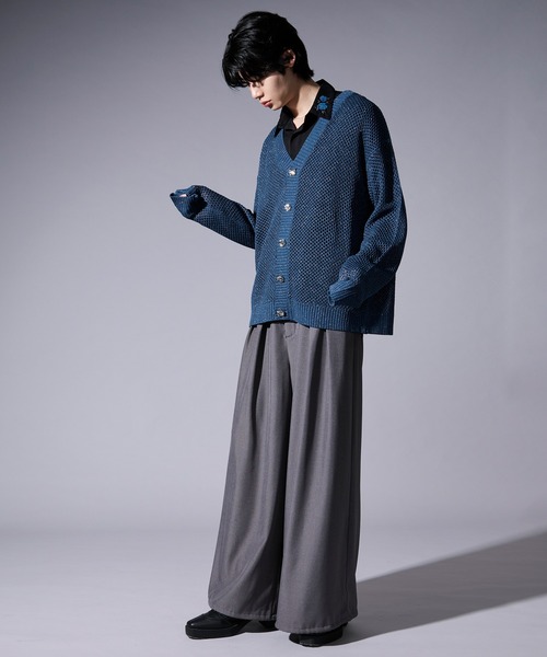 Ellno Loset（エルノロゼット）の「メタルボタンラメメッシュカーディガン（カーディガン/ボレロ・メンズ・ブラック/ブルー・SMALL/MEDIUM/LARGE）」の8枚目の写真