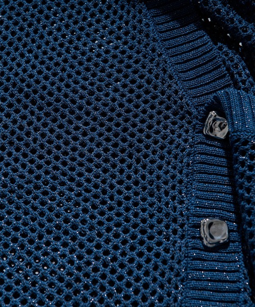 Ellno Loset（エルノロゼット）の「メタルボタンラメメッシュカーディガン（カーディガン/ボレロ・メンズ・ブラック/ブルー・SMALL/MEDIUM/LARGE）」の18枚目の写真