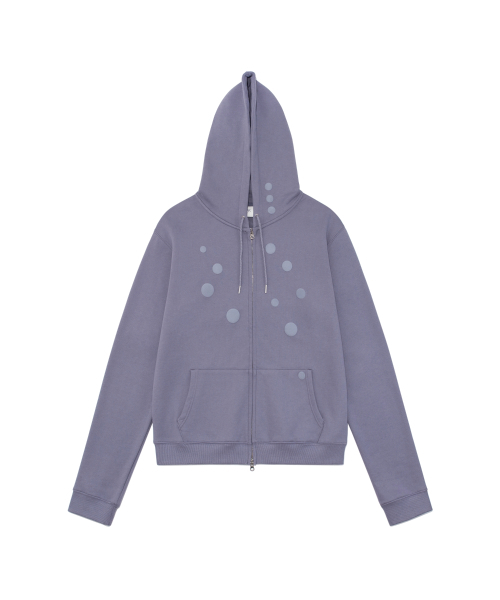 THECOLDESTMOMENT(ザコールデストモーメント)の「TCM dot hooded zip-up (purple)(パーカー・レディース・その他・SMALL/MEDIUM/LARGE)」の2枚目の写真