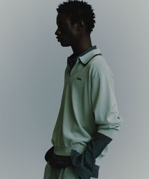 HARE（ハレ）の「レイヤードZIPニットポロ(HARE)（ニット/セーター）」