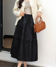 CHUL（チュル）の「フラワージャカードふんわりスカート（スカート）」