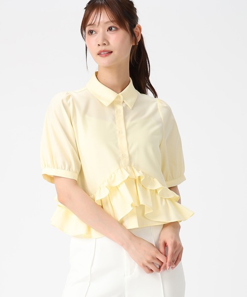 MISCH MASCH(ミッシュマッシュ)の「2026春夏新作 裾フリルシャツブラウス(シャツ/ブラウス・レディース・ブルー/イエロー/ホワイト・フリ-)」の7枚目の写真