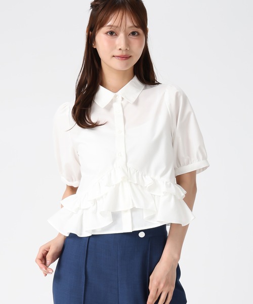 MISCH MASCH(ミッシュマッシュ)の「2026春夏新作 裾フリルシャツブラウス(シャツ/ブラウス・レディース・ブルー/イエロー/ホワイト・フリ-)」の10枚目の写真