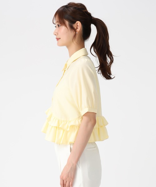 MISCH MASCH(ミッシュマッシュ)の「2026春夏新作 裾フリルシャツブラウス(シャツ/ブラウス・レディース・ブルー/イエロー/ホワイト・フリ-)」の11枚目の写真