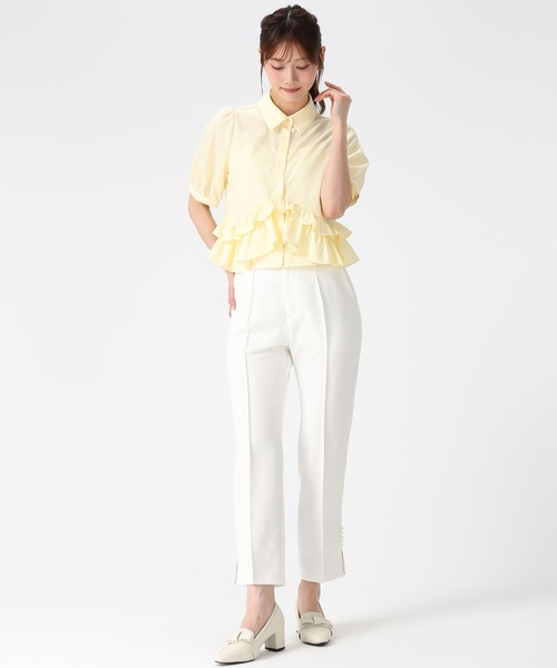 MISCH MASCH(ミッシュマッシュ)の「2026春夏新作 裾フリルシャツブラウス(シャツ/ブラウス・レディース・ブルー/イエロー/ホワイト・フリ-)」の18枚目の写真