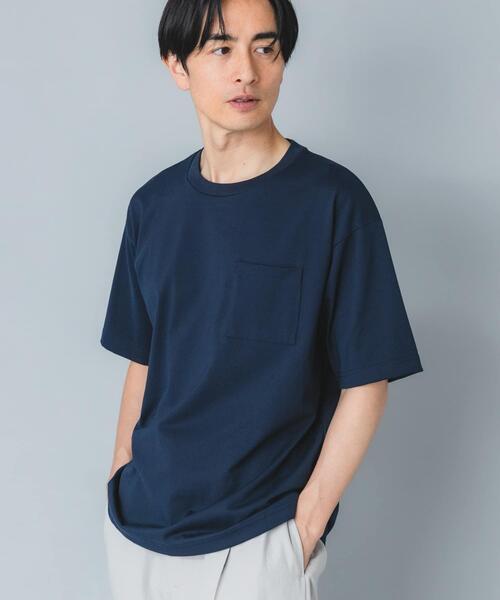 URBAN RESEARCH ROSSO MEN(アーバンリサーチロッソメン)の「『接触冷感/吸水速乾/UVカット』ハイクオリティリラックスフィットTシャツ(Tシャツ/カットソー・メンズ・ネイビー/ライトグレー/ホワイト/ブラック・X-LARGE/LARGE/MEDIUM/SMALL)」の4枚目の写真