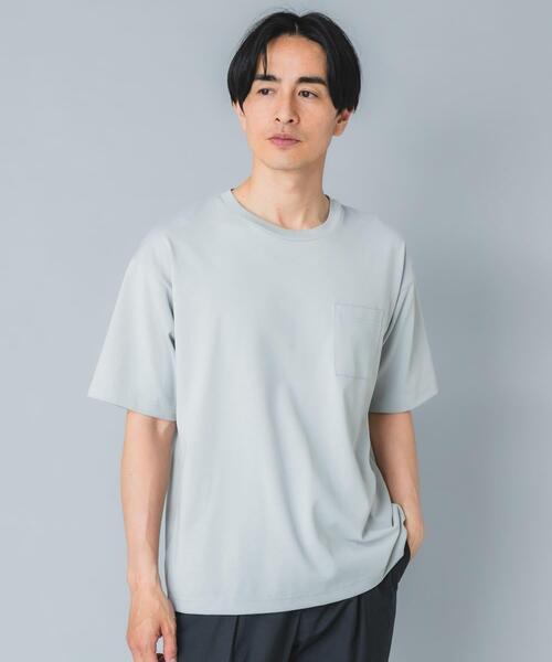 URBAN RESEARCH ROSSO MEN(アーバンリサーチロッソメン)の「『接触冷感/吸水速乾/UVカット』ハイクオリティリラックスフィットTシャツ(Tシャツ/カットソー・メンズ・ネイビー/ライトグレー/ホワイト/ブラック・X-LARGE/LARGE/MEDIUM/SMALL)」の3枚目の写真
