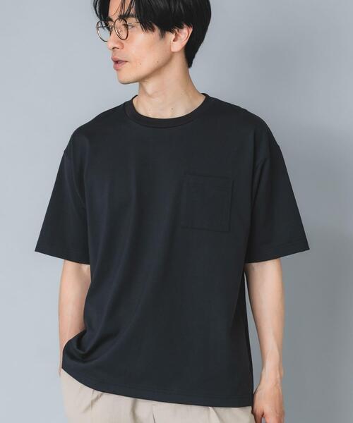URBAN RESEARCH ROSSO MEN(アーバンリサーチロッソメン)の「『接触冷感/吸水速乾/UVカット』ハイクオリティリラックスフィットTシャツ(Tシャツ/カットソー・メンズ・ネイビー/ライトグレー/ホワイト/ブラック・X-LARGE/LARGE/MEDIUM/SMALL)」の2枚目の写真
