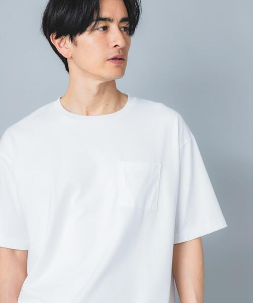 URBAN RESEARCH ROSSO MEN(アーバンリサーチロッソメン)の「『接触冷感/吸水速乾/UVカット』ハイクオリティリラックスフィットTシャツ(Tシャツ/カットソー・メンズ・ネイビー/ライトグレー/ホワイト/ブラック・X-LARGE/LARGE/MEDIUM/SMALL)」の5枚目の写真