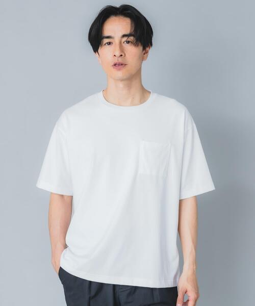 URBAN RESEARCH ROSSO MEN(アーバンリサーチロッソメン)の「『接触冷感/吸水速乾/UVカット』ハイクオリティリラックスフィットTシャツ(Tシャツ/カットソー・メンズ・ネイビー/ライトグレー/ホワイト/ブラック・X-LARGE/LARGE/MEDIUM/SMALL)」の7枚目の写真