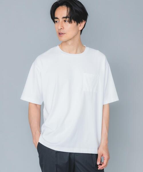 URBAN RESEARCH ROSSO MEN(アーバンリサーチロッソメン)の「『接触冷感/吸水速乾/UVカット』ハイクオリティリラックスフィットTシャツ(Tシャツ/カットソー・メンズ・ネイビー/ライトグレー/ホワイト/ブラック・X-LARGE/LARGE/MEDIUM/SMALL)」の8枚目の写真