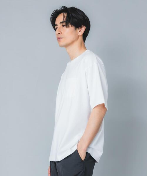 URBAN RESEARCH ROSSO MEN(アーバンリサーチロッソメン)の「『接触冷感/吸水速乾/UVカット』ハイクオリティリラックスフィットTシャツ(Tシャツ/カットソー・メンズ・ネイビー/ライトグレー/ホワイト/ブラック・X-LARGE/LARGE/MEDIUM/SMALL)」の9枚目の写真
