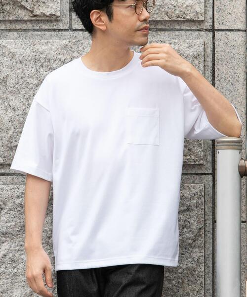 URBAN RESEARCH ROSSO MEN(アーバンリサーチロッソメン)の「『接触冷感/吸水速乾/UVカット』ハイクオリティリラックスフィットTシャツ(Tシャツ/カットソー・メンズ・ネイビー/ライトグレー/ホワイト/ブラック・X-LARGE/LARGE/MEDIUM/SMALL)」の15枚目の写真