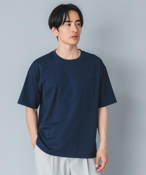 URBAN RESEARCH ROSSO MEN(アーバンリサーチロッソメン)の「『接触冷感/吸水速乾/UVカット』ハイクオリティリラックスフィットTシャツ(Tシャツ/カットソー・メンズ・ネイビー/ライトグレー/ホワイト/ブラック・X-LARGE/LARGE/MEDIUM/SMALL)」の5枚目の写真
