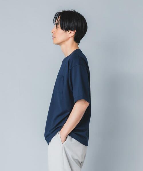 URBAN RESEARCH ROSSO MEN(アーバンリサーチロッソメン)の「『接触冷感/吸水速乾/UVカット』ハイクオリティリラックスフィットTシャツ(Tシャツ/カットソー・メンズ・ネイビー/ライトグレー/ホワイト/ブラック・X-LARGE/LARGE/MEDIUM/SMALL)」の7枚目の写真