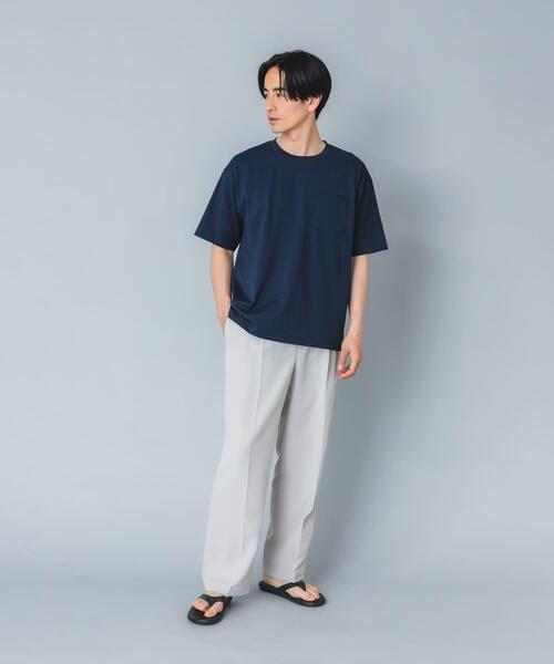 URBAN RESEARCH ROSSO MEN(アーバンリサーチロッソメン)の「『接触冷感/吸水速乾/UVカット』ハイクオリティリラックスフィットTシャツ(Tシャツ/カットソー・メンズ・ネイビー/ライトグレー/ホワイト/ブラック・X-LARGE/LARGE/MEDIUM/SMALL)」の9枚目の写真