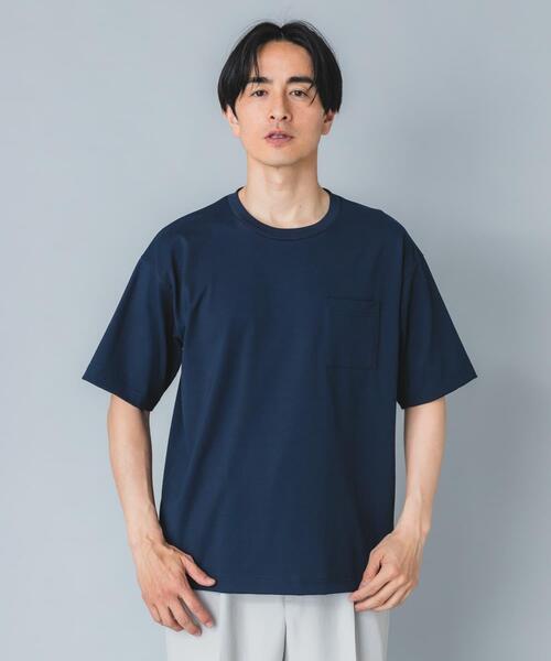 URBAN RESEARCH ROSSO MEN(アーバンリサーチロッソメン)の「『接触冷感/吸水速乾/UVカット』ハイクオリティリラックスフィットTシャツ(Tシャツ/カットソー・メンズ・ネイビー/ライトグレー/ホワイト/ブラック・X-LARGE/LARGE/MEDIUM/SMALL)」の15枚目の写真