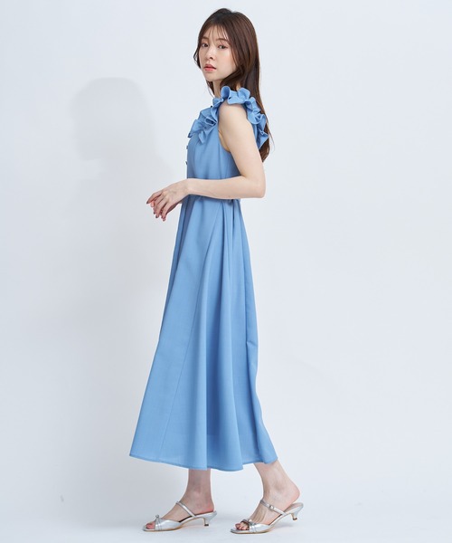 NOELA(ノエラ)の「肩フリルワンピース(ワンピース・レディース・ネイビー/ブルー/モカ・S/M)」の11枚目の写真