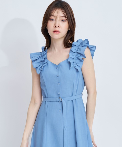 NOELA(ノエラ)の「肩フリルワンピース(ワンピース・レディース・ネイビー/ブルー/モカ・S/M)」の13枚目の写真