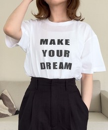 テキストロゴプリント半袖Tシャツ