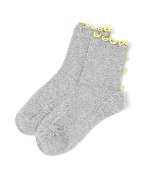 niko and...（ニコアンド）の「オリジナル配色メロウソックス（ソックス/靴下・レディース・ブラック/アイボリー/グレー・0）」の3枚目の写真