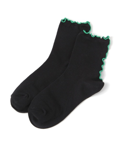 niko and...（ニコアンド）の「オリジナル配色メロウソックス（ソックス/靴下・レディース・ブラック/アイボリー/グレー・0）」の2枚目の写真