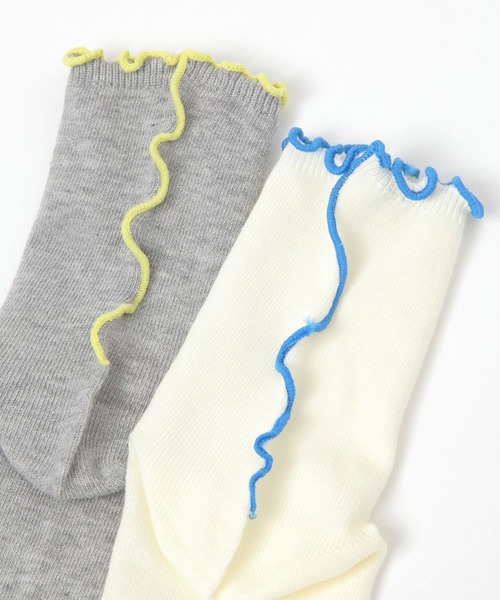 niko and...（ニコアンド）の「オリジナル配色メロウソックス（ソックス/靴下・レディース・ブラック/アイボリー/グレー・0）」の9枚目の写真