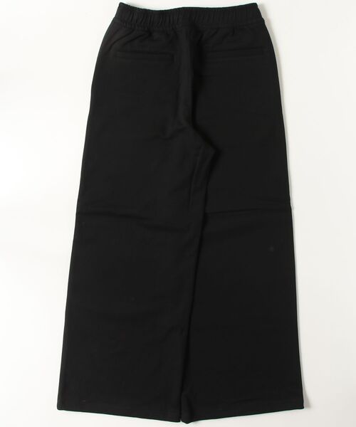 JOHN LAWRENCE SULLIVAN（ジョンローレンスサリバン）の「SWEAT WIDE PANTS WITH LEATHER PATCH（スウェットパンツ・メンズ・ブラック・SMALL/MEDIUM）」の4枚目の写真