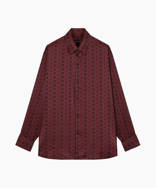 LAD MUSICIAN（ラッドミュージシャン）の「SILKY SATIN INKJET OCTAGON BIG SHIRT（シャツ/ブラウス・メンズ・ワイン/グレー系・46/44/42）」の2枚目の写真