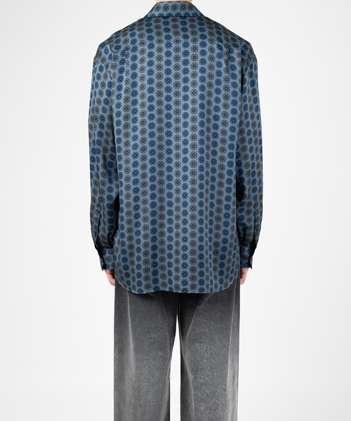 LAD MUSICIAN（ラッドミュージシャン）の「SILKY SATIN INKJET OCTAGON BIG SHIRT（シャツ/ブラウス・メンズ・ワイン/グレー系・46/44/42）」の5枚目の写真