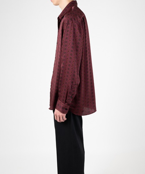 LAD MUSICIAN（ラッドミュージシャン）の「SILKY SATIN INKJET OCTAGON BIG SHIRT（シャツ/ブラウス・メンズ・ワイン/グレー系・46/44/42）」の9枚目の写真