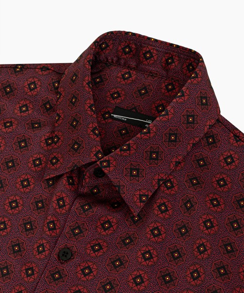 LAD MUSICIAN（ラッドミュージシャン）の「SILKY SATIN INKJET OCTAGON BIG SHIRT（シャツ/ブラウス・メンズ・ワイン/グレー系・46/44/42）」の11枚目の写真