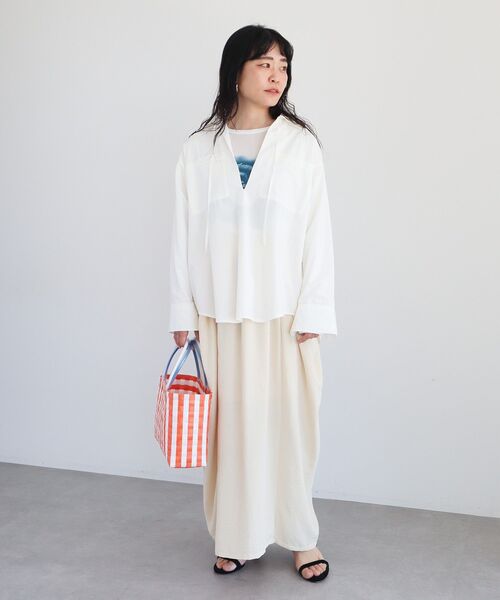 CRAFT STANDARD BOUTIQUE(クラフトスタンダードブティック)の「ドレープポケットデザインスカート(スカート・レディース・ブラウン/ベージュ/ブラック・L/M)」の8枚目の写真