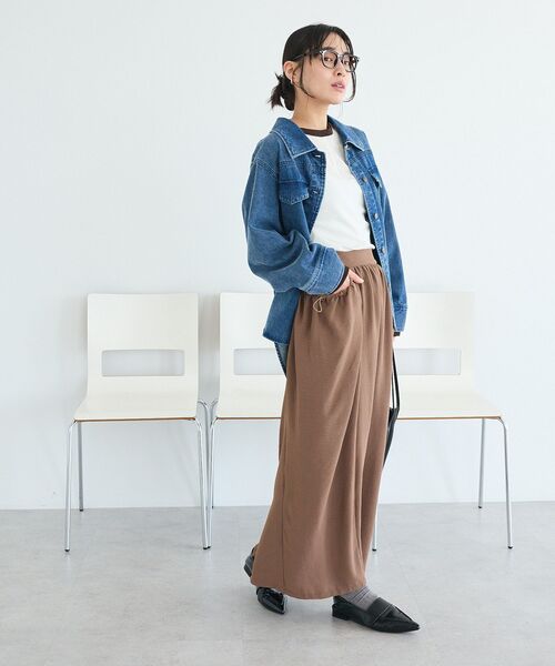 CRAFT STANDARD BOUTIQUE(クラフトスタンダードブティック)の「ドレープポケットデザインスカート(スカート・レディース・ブラウン/ベージュ/ブラック・L/M)」の16枚目の写真