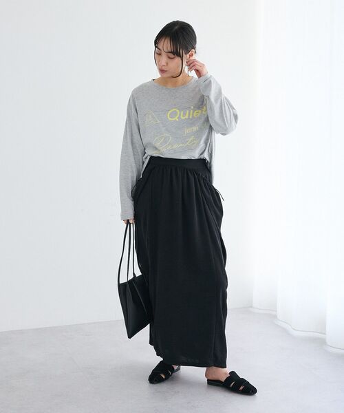 CRAFT STANDARD BOUTIQUE(クラフトスタンダードブティック)の「ドレープポケットデザインスカート(スカート・レディース・ブラウン/ベージュ/ブラック・L/M)」の22枚目の写真