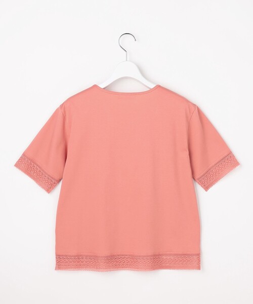 J.PRESS（ジェイプレス）の「【一枚で着映え】コットンスムース レース カットソー（Tシャツ/カットソー・レディース・サックスブルー系/ネイビー系/ライトグリーン系/ピンク系/ライトグレー系/ホワイト系・T15/T13）」の8枚目の写真