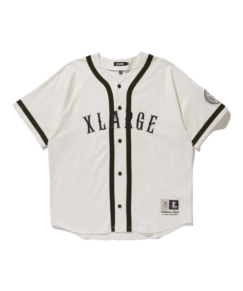 XLARGE(エクストララージ)の「BASEBALL JERSEY(Tシャツ/カットソー・メンズ・ブラック/オフホワイト・S/M/L/XL)」の1枚目の写真