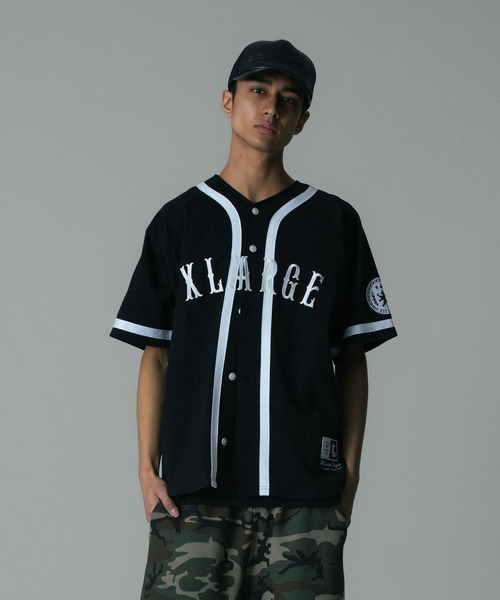 XLARGE(エクストララージ)の「BASEBALL JERSEY(Tシャツ/カットソー・メンズ・ブラック/オフホワイト・S/M/L/XL)」の2枚目の写真