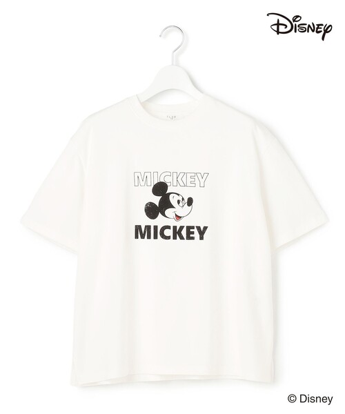 23区 S(ニジュウサンクチイサイサイズ)の「Mickeyデザイン Tシャツ(Tシャツ/カットソー・レディース・ホワイト系/グレー系・32)」の10枚目の写真